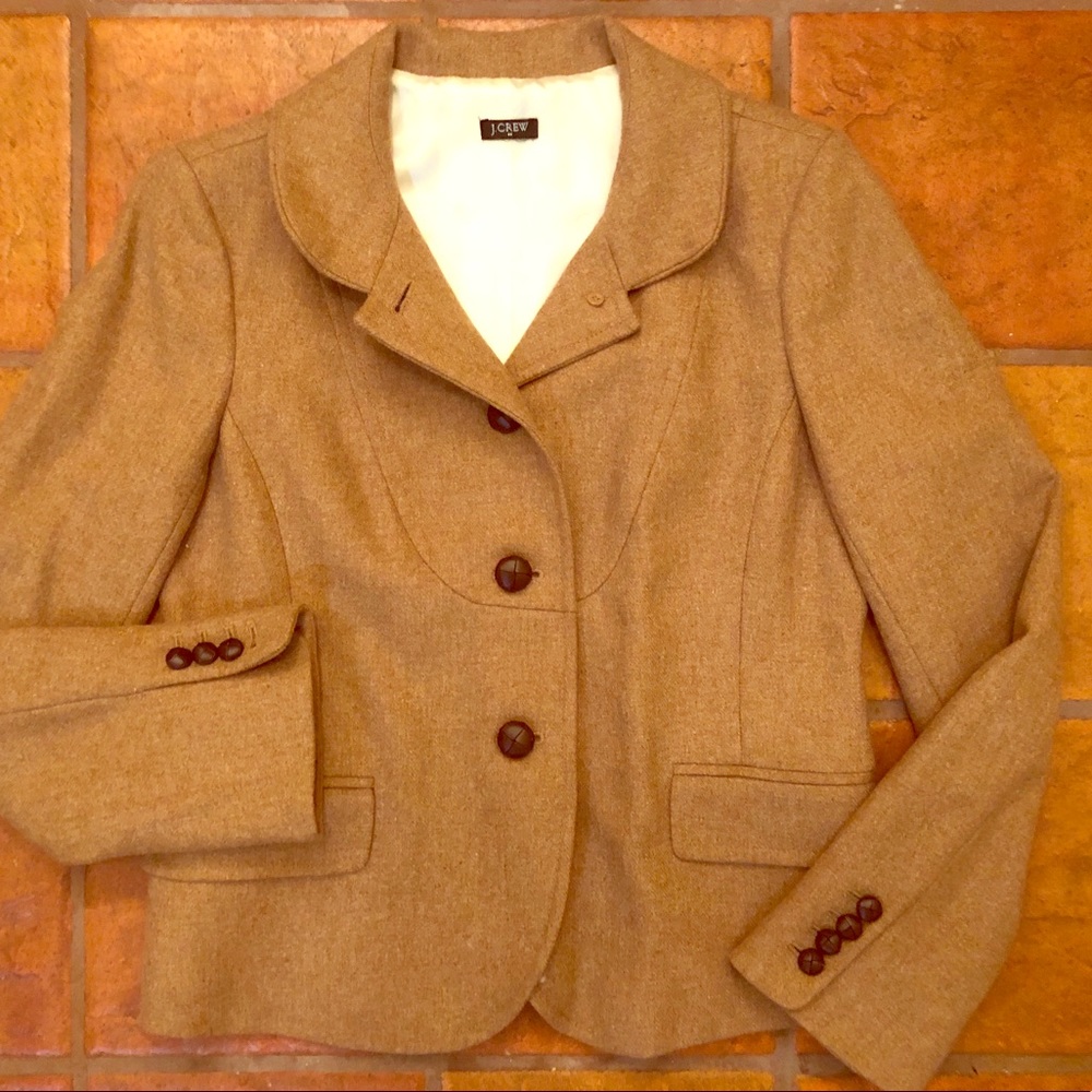 Womens JCrew Bella Herringbone Blazer Size 10 EUC